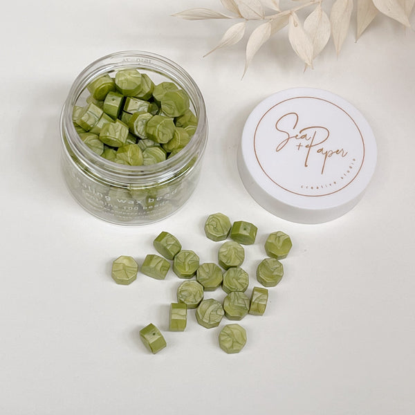Olive - Sealing Wax Beads