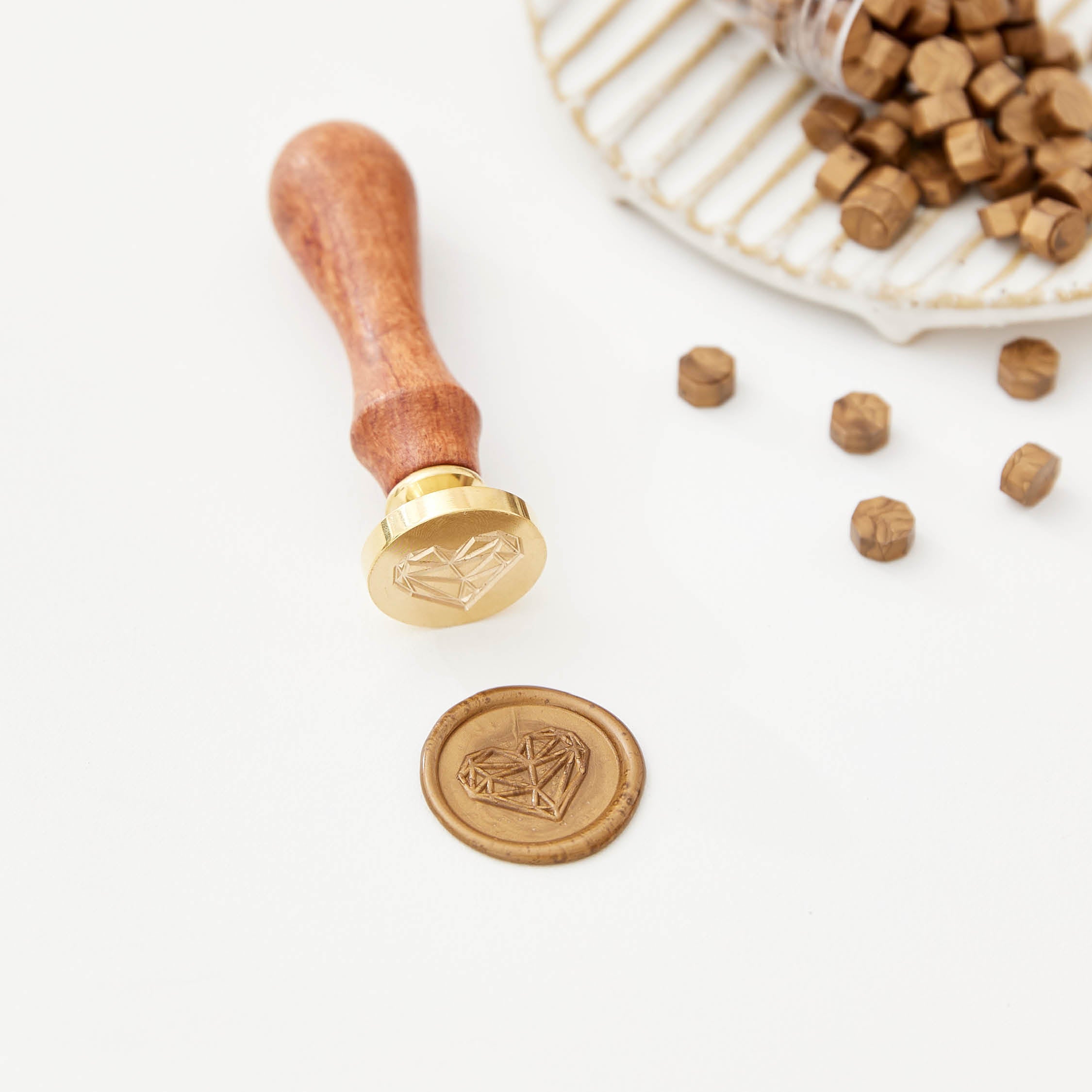 Wax Seal Stamp - Geo Heart