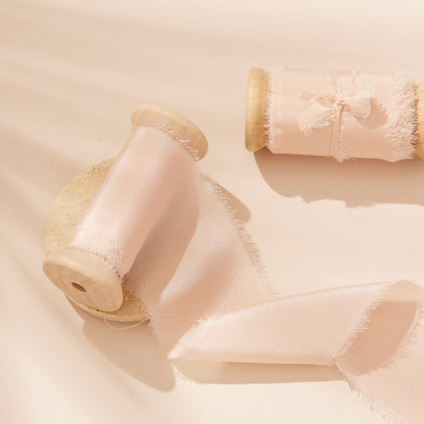 Silk Ribbon Roll - Blush (50mm width)