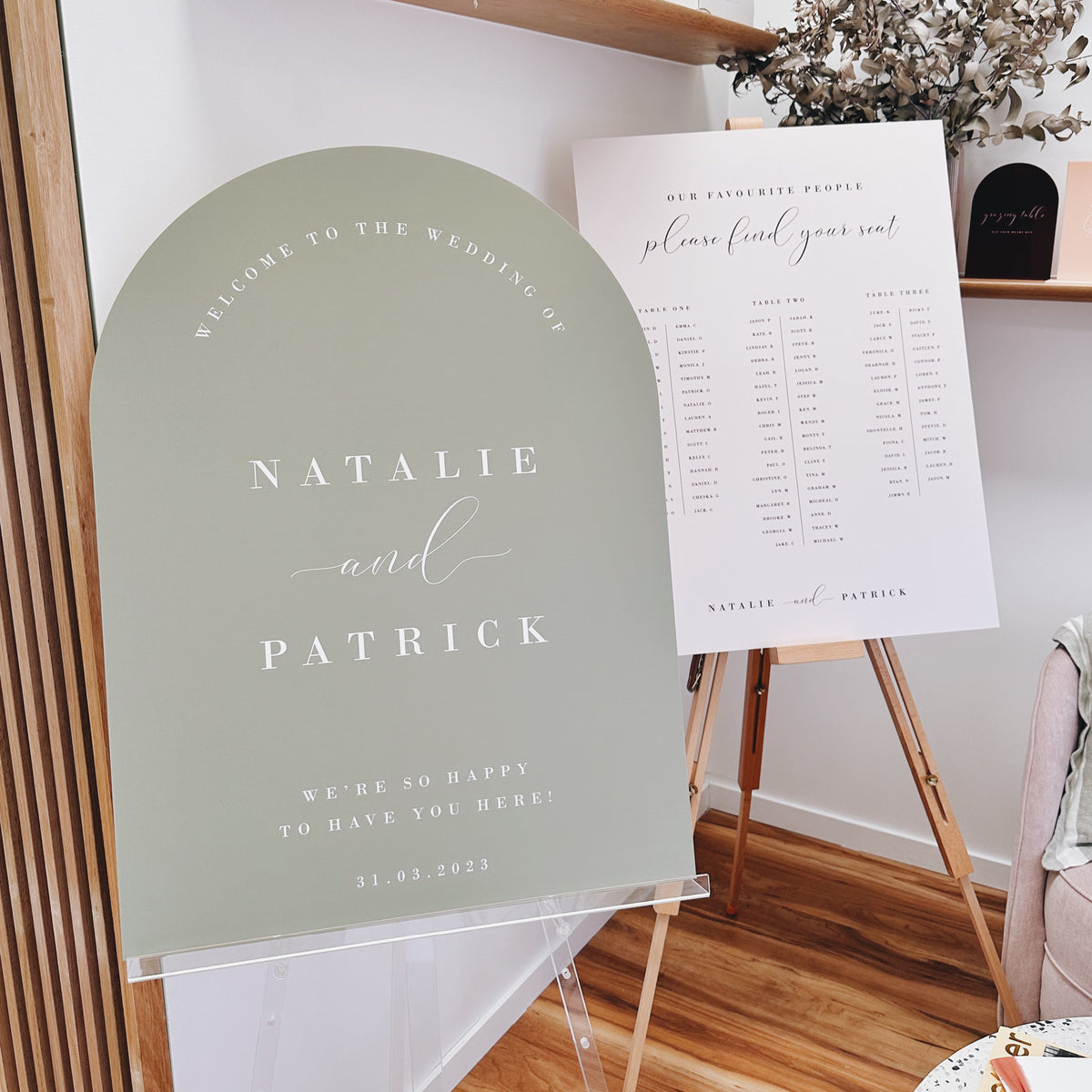 Duo Signage Bundle - Welcome Sign & Seating Chart