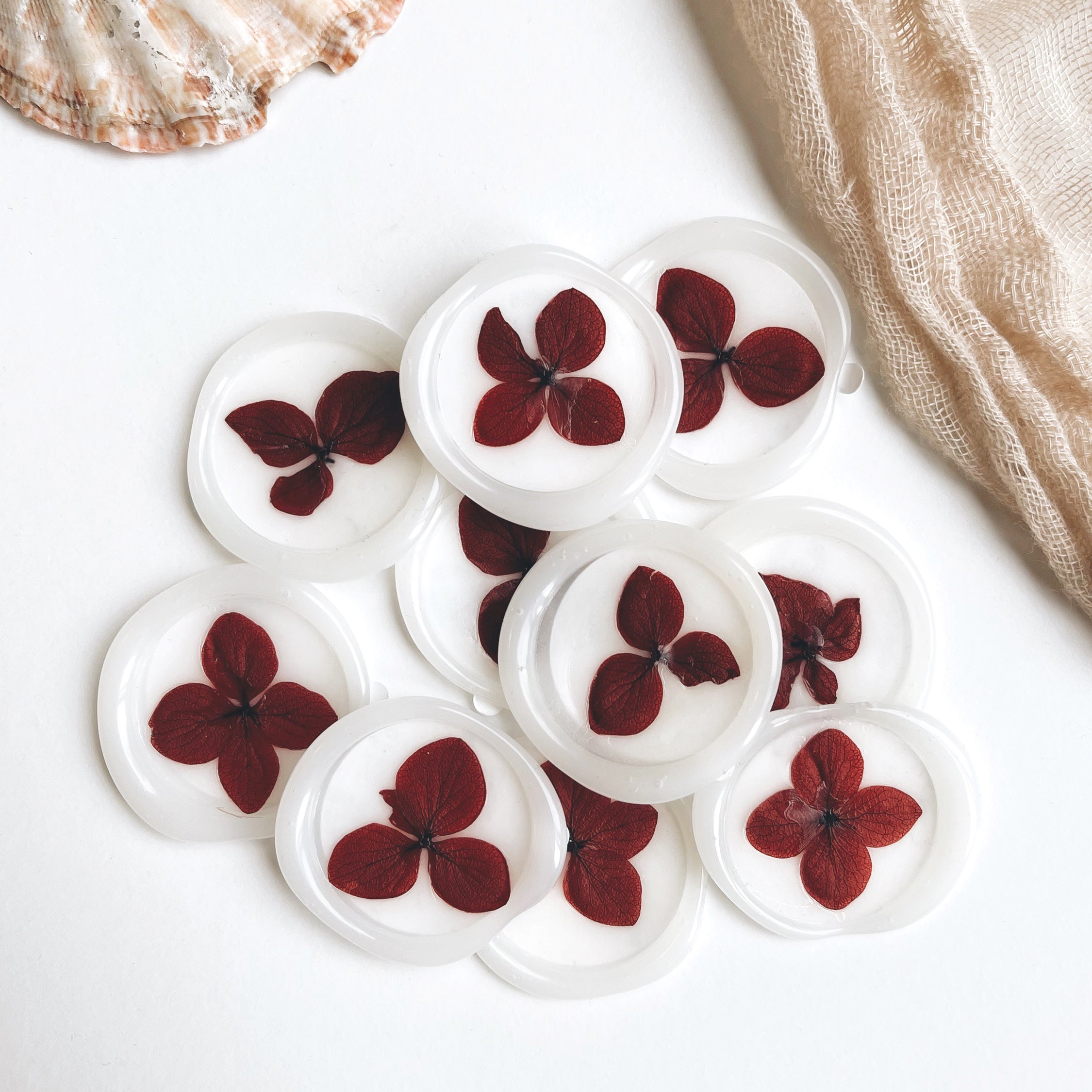Self-Adhesive Wax Seals - Hydrangea