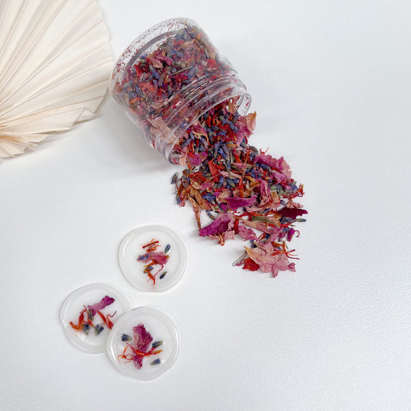 Dried Petal Jar - Lavender Posy