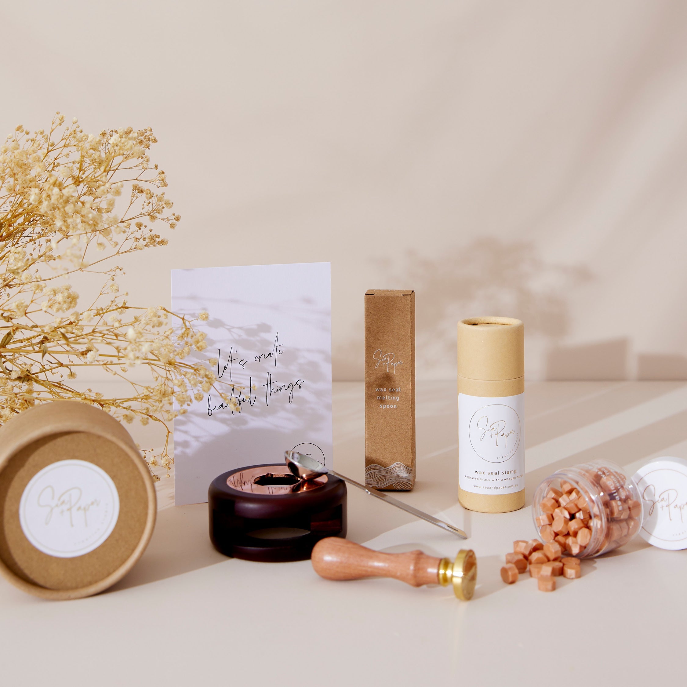 Wax Seal Beginner Kit - Custom Stamp