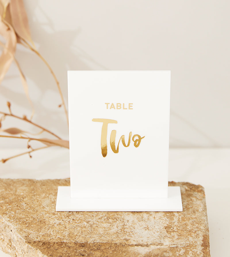 A6 Acrylic Table Numbers