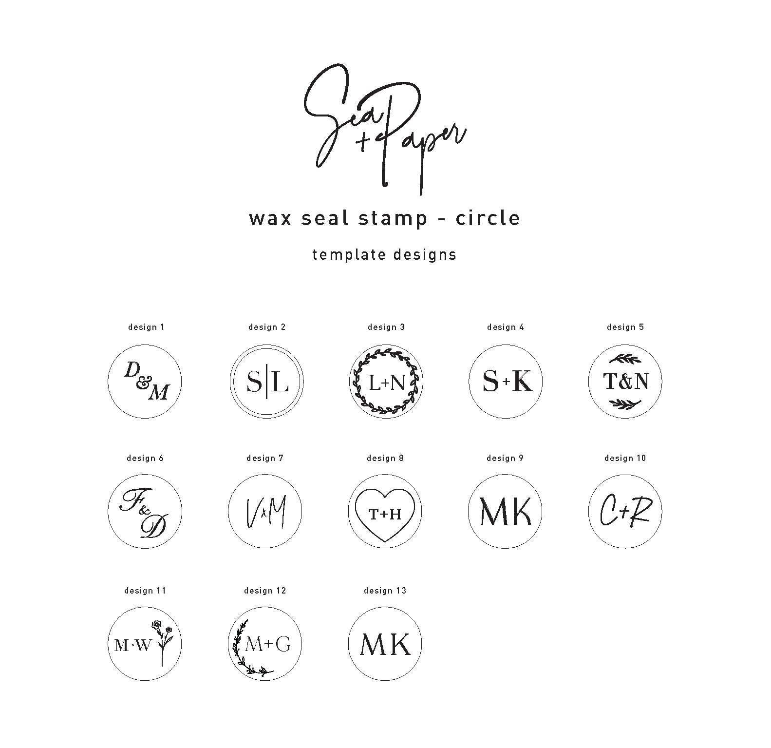 Circle - Custom Template Wax Seal Stamp