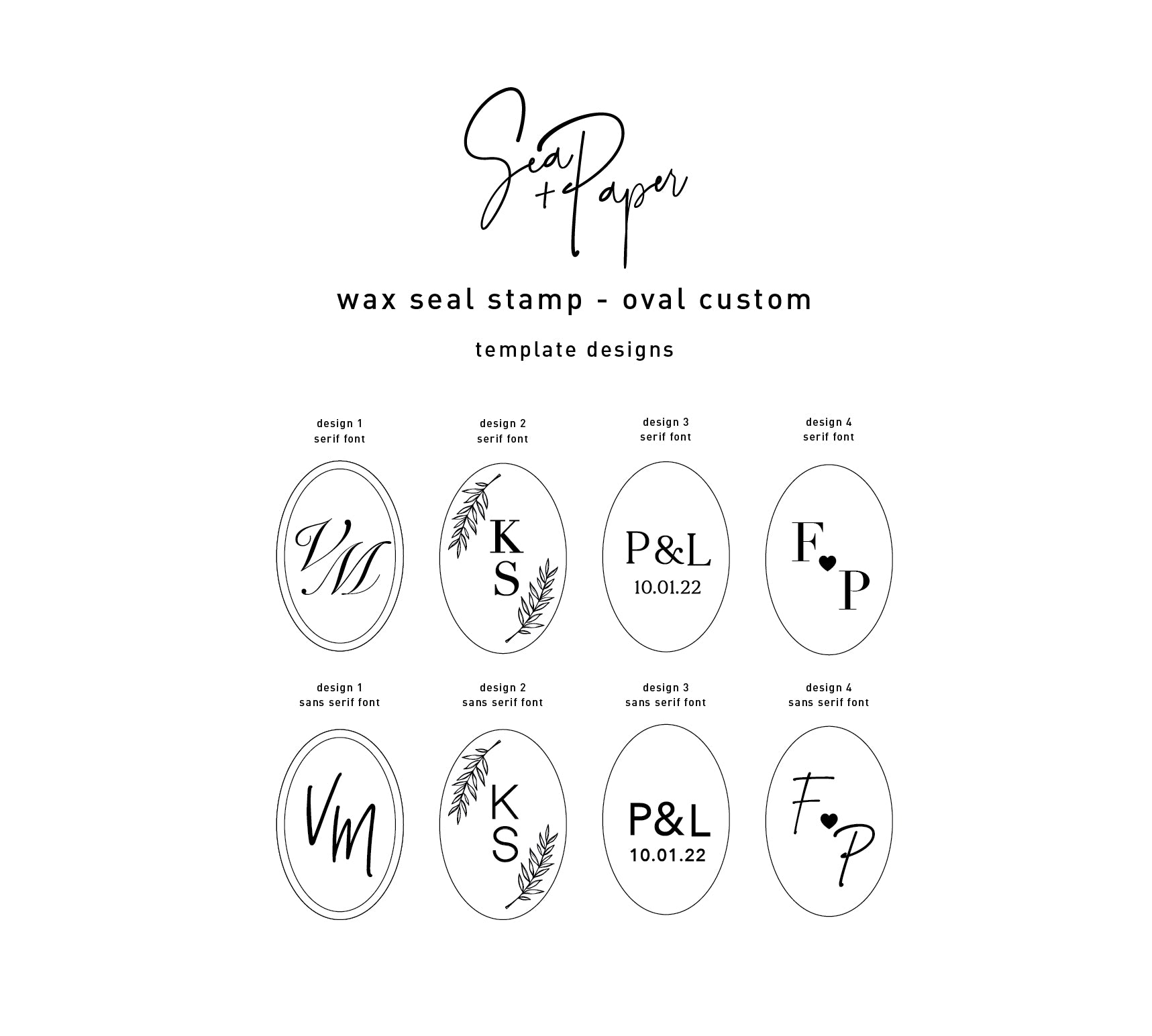 Custom Self-Adhesive Wax Seals - Oval