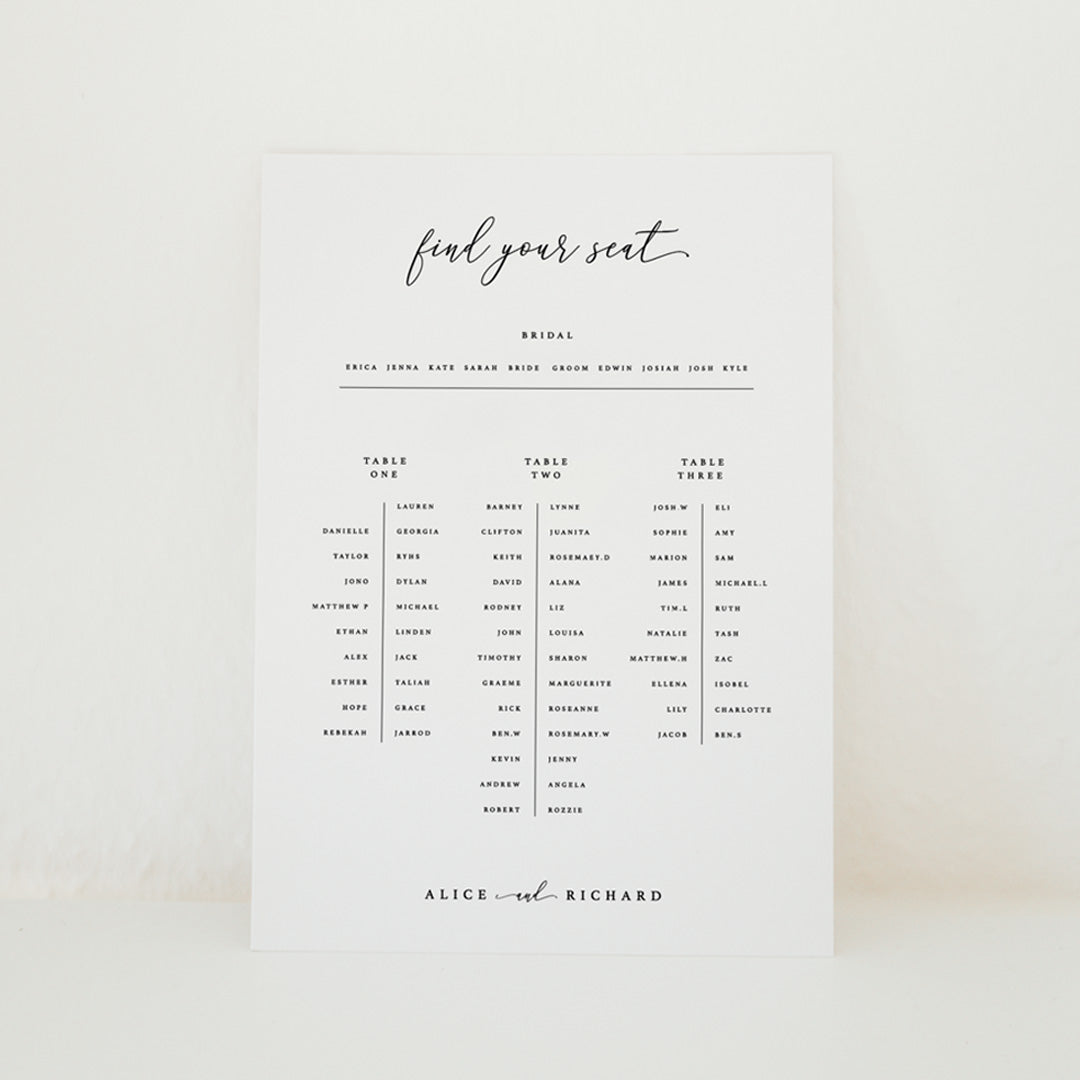 Dream - Seating Chart