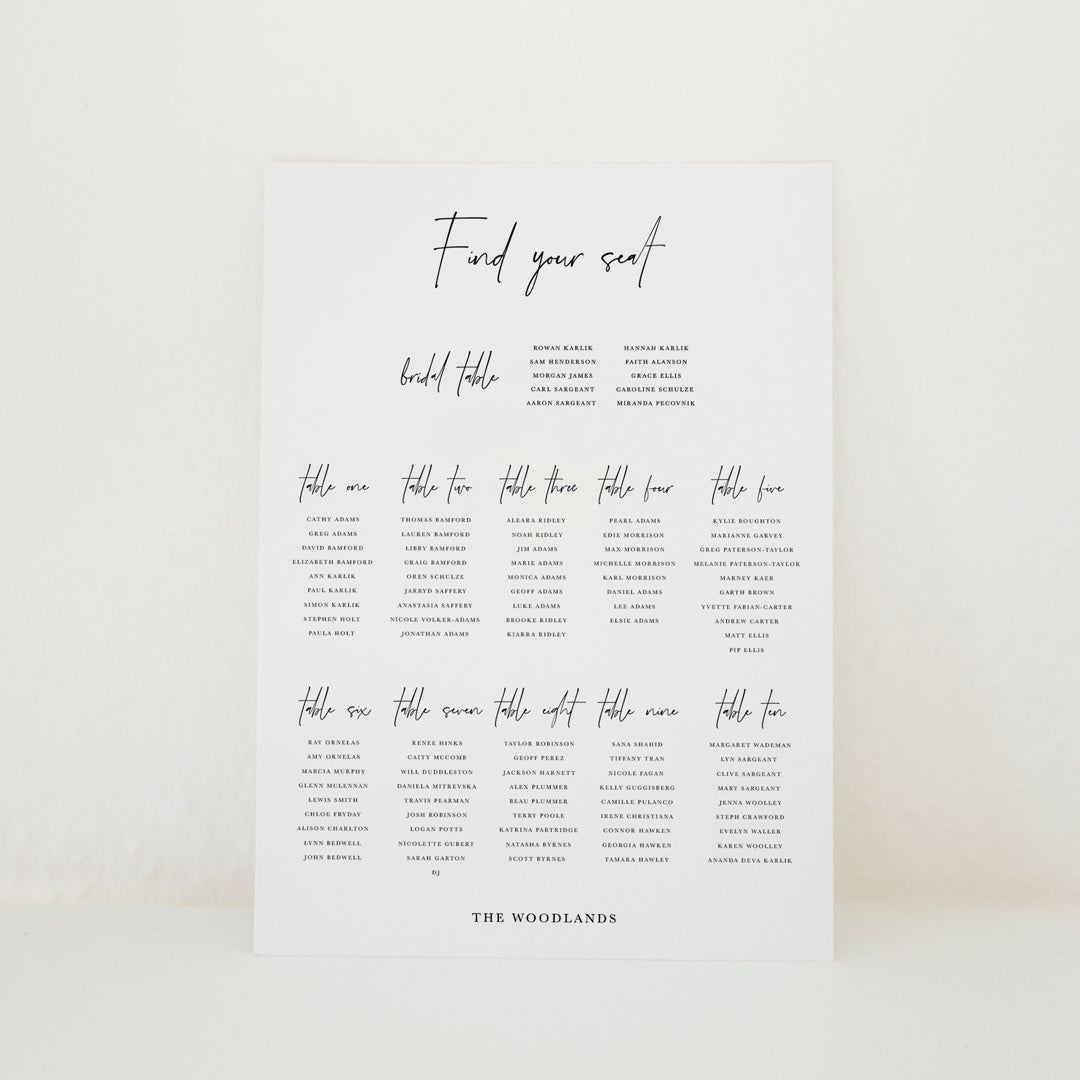 Passion - Seating Chart