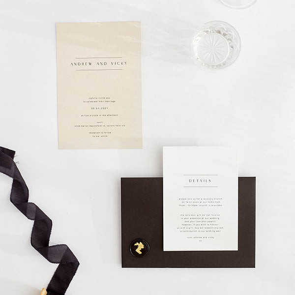 Willow - Wedding Invitation & Envelope
